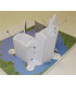 Maquette du Château de Saint-Mesmin (79380). Collage de la structure.