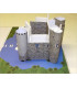 Maquette du Château de Saint-Mesmin (79380). Collage des murs et toits.