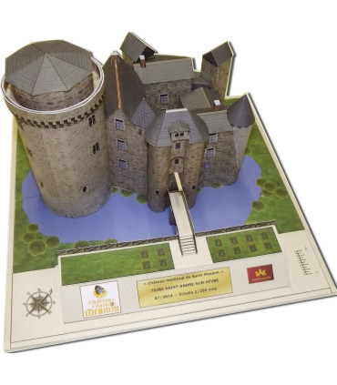 Maquette du Château de Saint-Mesmin (79380). Vue de dessus.