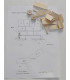 Maquette de Mantelet droit. Pièces prédécoupées.