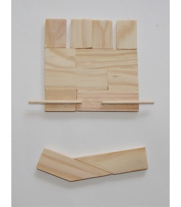 Maquette de Mantelet droit. Assemblage.