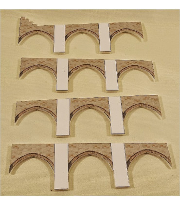 Maquette du Pont Médiéval de Valentré à Cahors (46). découpe pièces.