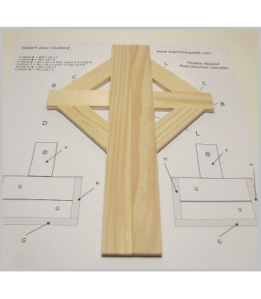 Maquette de Double Mangonneau. Assemblage de la base.