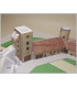 Maquette Château de Blandy les Tours (77). Montage des murs.
