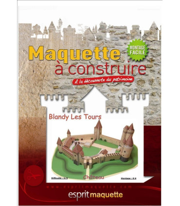 Maquette Château de Blandy les Tours (77). Conditionnement Boitier Format A5.