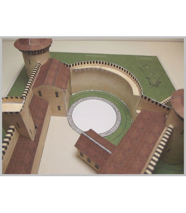 Maquette de Coucy le Château (02). Assemblage des tours.