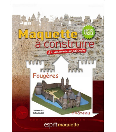 Maquette du Château de Fougères (35). Conditionnement boitier A5.
