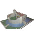 Maquette du Château de Saint Jean d'Angle (17). Vue côté Est.