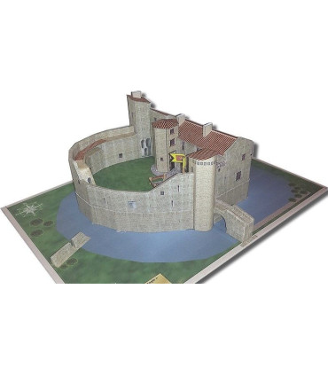 Maquette du Château de Saint Jean d'Angle (17). Vue côté Est.
