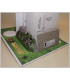 Maquette du Donjon du Château de Falaise (14). Collage des murs.