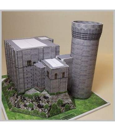 Maquette du Donjon du Château de Falaise (14). Collage du Donjon.