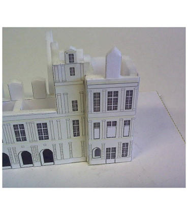 Montage côté Maquette du Château de Fontainebleau (77) - Façade principale