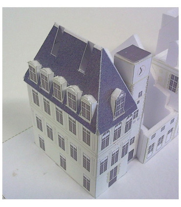 Montage lucarnes côté Maquette du Château de Fontainebleau (77) - Façade principale