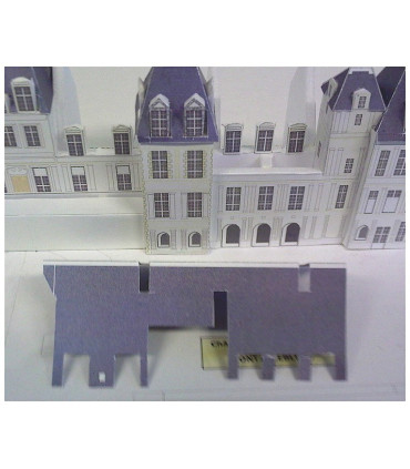 Montage toits Maquette du Château de Fontainebleau (77) - Façade principale