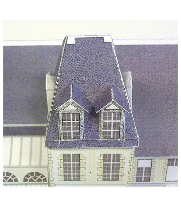 Montage lucarnes avant Maquette du Château de Fontainebleau (77) - Façade principale