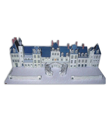 Vue finale Maquette du Château de Fontainebleau (77) - Façade principale