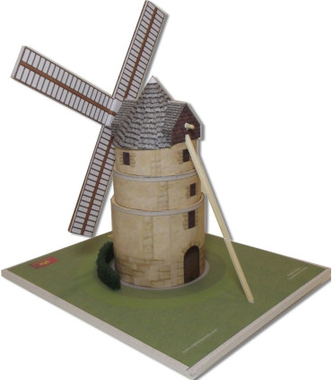 Maquette du Moulin d'Ivry sur Seine (94) vue arrière.