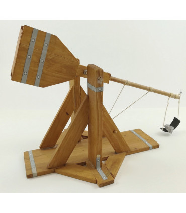 Vue arrière Maquette de Mangonneau à Structure Bois