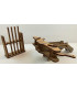 Maquette de Baliste Médiévale en Bois. Vue finale.