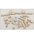 Maquette de Catapulte Médiévale à Roues en Bois. Pièces prédécoupées.