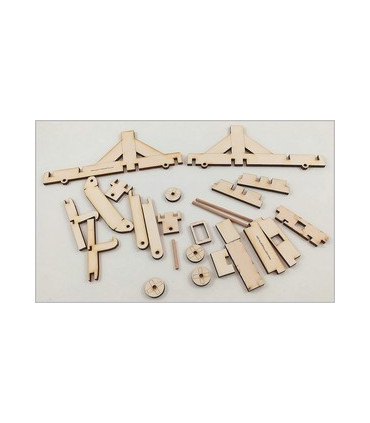 Maquette de Catapulte Médiévale à Roues en Bois. Pièces prédécoupées.