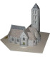 Vue générale maquette Chateau-Landon (77) - Eglise Notre Dame