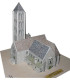 Vue générale maquette Chateau-Landon (77) - Eglise Notre Dame