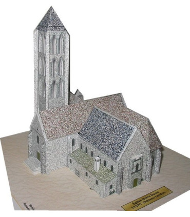 Vue générale maquette Chateau-Landon (77) - Eglise Notre Dame