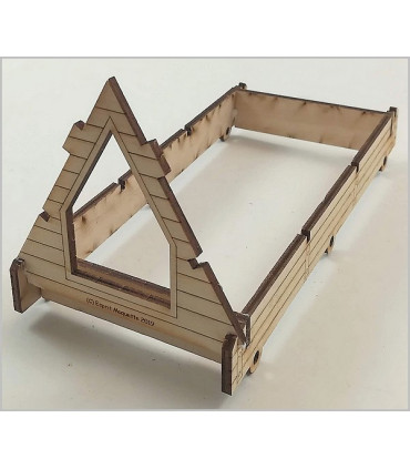 Maquette de Bélier à roues. Montage structure.
