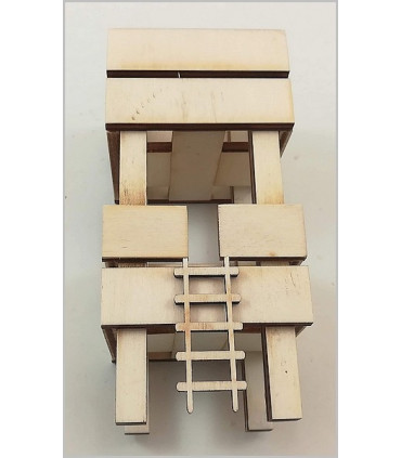 Maquette de Tour de Guet. Collage échelle.