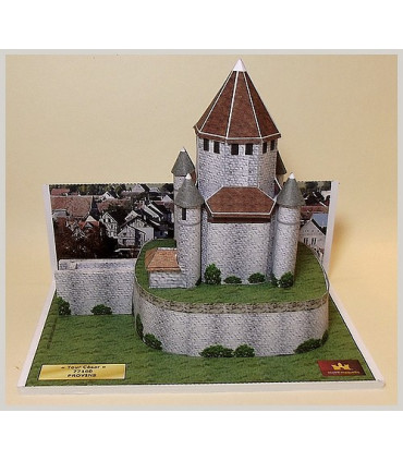 Maquette de la Tour César de Provins (77). Vue générale.