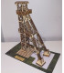 Maquette d'un Chevalement de Mine. Vue côté droit.
