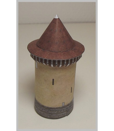 Maquette du Château de Dourdan (91). Montage du Donjon