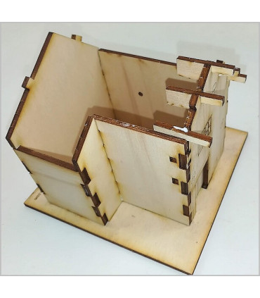 Maquette de Moulin de montagne. Montage support.
