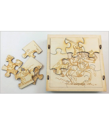 Maquette Boite Puzzle - Modèle Chevalier 9 pièces