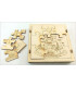 Maquette Boite Puzzle - Modèle Château-Fort 9 pièces. Assemble vue avant.