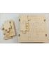 Maquette Boite Puzzle - Modèle Château-Fort 9 pièces. Assemblage vue arrière.