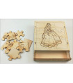 Maquette Boite Puzzle - Modèle Princesse 9 pièces