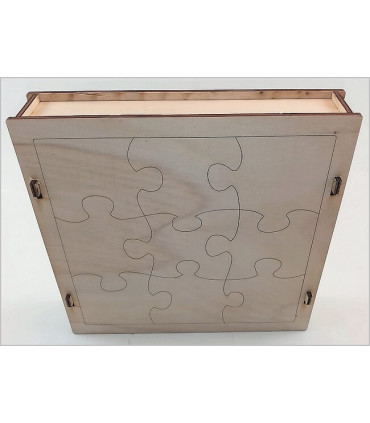 Maquette Boite Puzzle - Modèle Princesse 9 pièces. Vue arrière.
