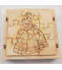 Maquette Boite Puzzle - Modèle Princesse 9 pièces. Assemblage pièces avant terminé.