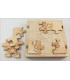 Maquette Boite Puzzle - Modèle Princesse 9 pièces. Assemblage pièces arrière.