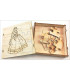 Maquette Boite Puzzle - Modèle Princesse 9 pièces. Puzzle ouvert.