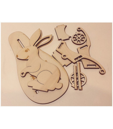 Lapin Coquetier. Détachage des pièces.