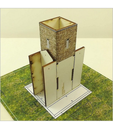 Maquette d'un Oratoire Carolingien. Montage de la structure.