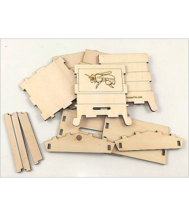 Maquette Ruche Tirelire. Pièces pré découpées