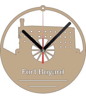 Horloge Murale Fort Boyard. Teinte Bois Naturel