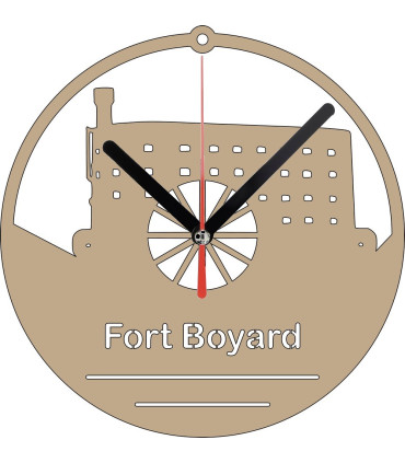 Horloge Murale Fort Boyard. Teinte Bois Naturel