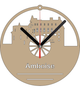 Horloge Murale Amboise. Teinte Bois Naturel