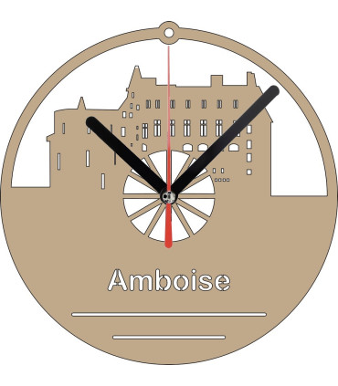 Horloge Murale Amboise. Teinte Bois Naturel