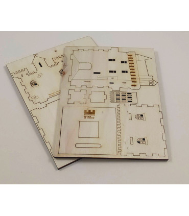 Château Fort Tirelire - Tour de l'Horloge du château de Chinon. Conditionnement sous pochette A5.